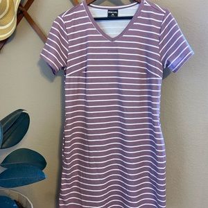 Striped T-Shirt Dress with Pockets